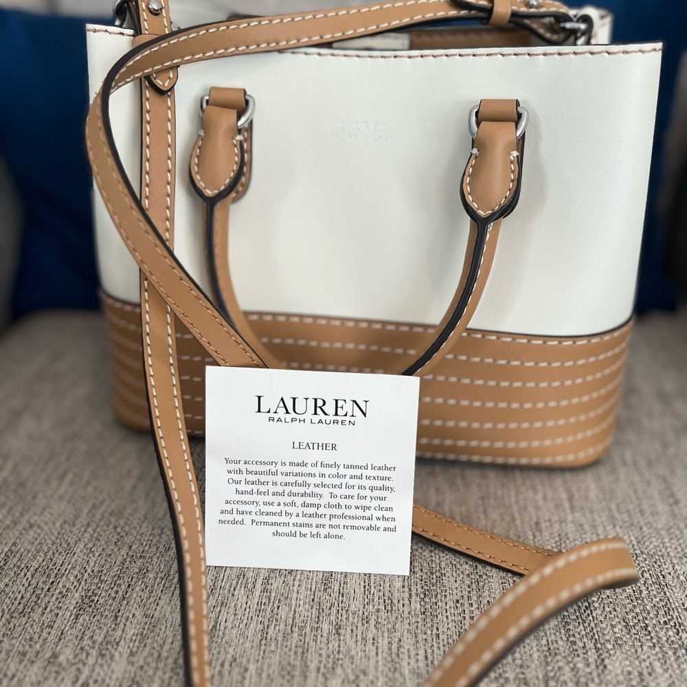 Ralph Lauren Marcy Satchel – Vanilla/Buff